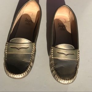 Metallic Gold Loafers